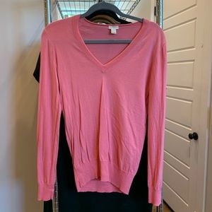 J Crew pink v-neck sweater
